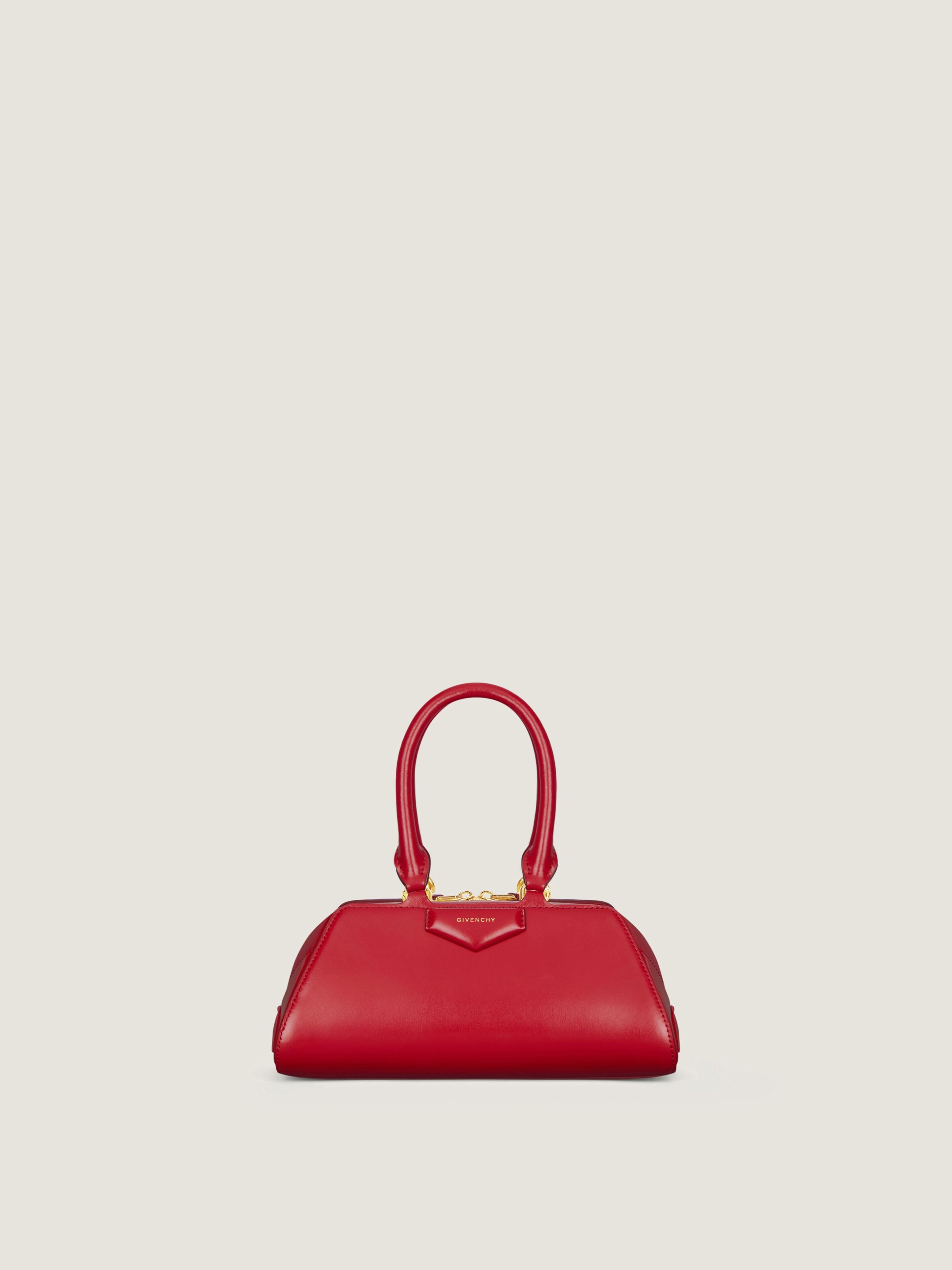 Mini Antigona East-West bag in Box leather